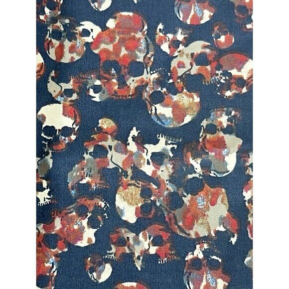 KingSize Men's Sz LT Large Tall Skull Print Short Sleeve Button Front Shirt  NWT - Picture 6 of 7